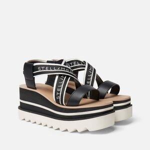 Stella McCartney/ Sneak-Elyse Crossover Strap Platform sandal. 37.5 NEW WITH BOX